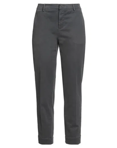 Pt Torino Woman Pants Charcoal Size 10 Modal, Cotton, Elastane In Gray