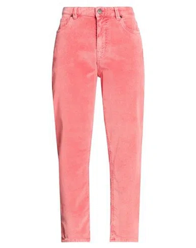 Pt Torino Woman Pants Coral Size 29 Cotton, Lyocell, Elastane In Pink