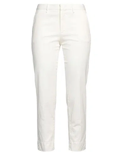 Pt Torino Woman Pants Cream Size 12 Cotton, Elastane In White