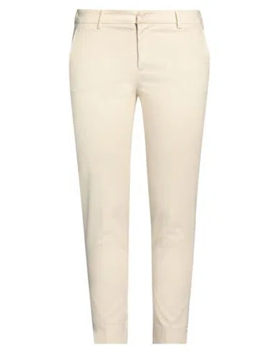 Pt Torino Woman Pants Cream Size 8 Modal, Cotton, Elastane In White