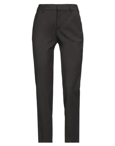 Pt Torino Woman Pants Dark Brown Size 10 Virgin Wool, Elastane In Black