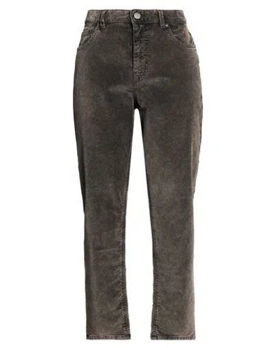 Pt Torino Woman Pants Dark Brown Size 29 Cotton, Lyocell, Elastane