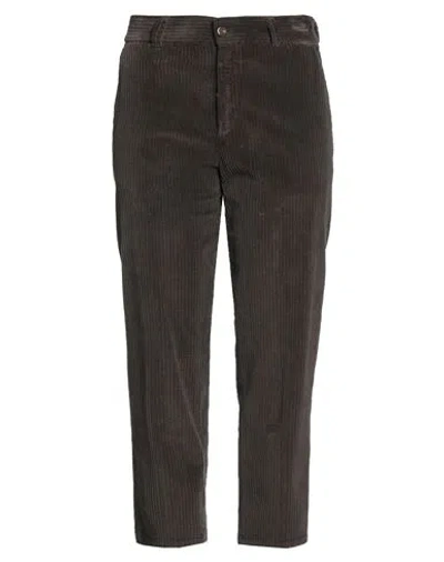 Pt Torino Woman Pants Dark Brown Size 30 Cotton, Elastane