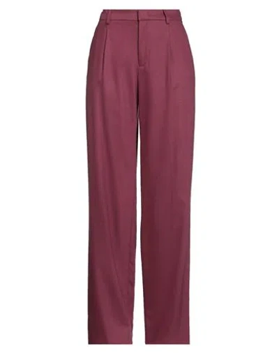 Pt Torino Woman Pants Garnet Size 6 Virgin Wool, Elastane In Red