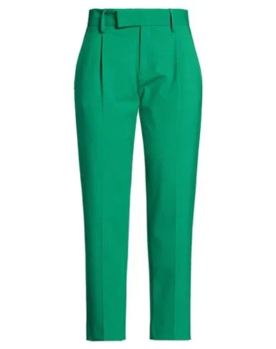 Pt Torino Woman Pants Green Size 4 Virgin Wool, Elastane In Animal Print