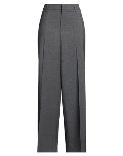 Pt Torino Woman Pants Grey Size 14 Virgin Wool, Elastane In Gray
