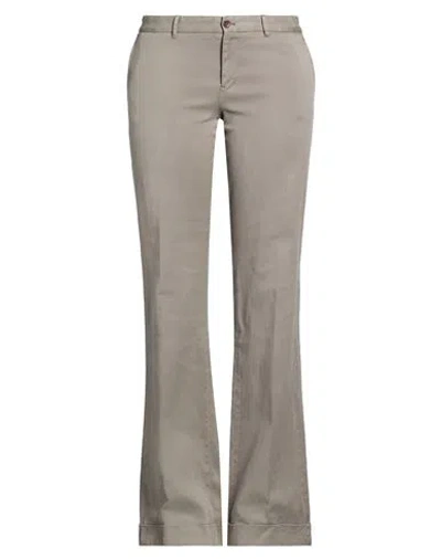 Pt Torino Woman Pants Grey Size 8 Lyocell, Cotton, Elastane In White