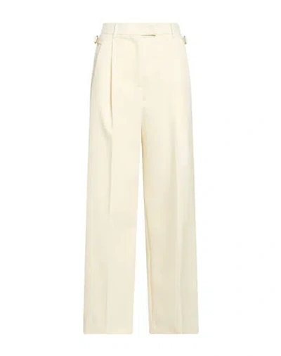 Pt Torino Woman Pants Ivory Size 10 Virgin Wool In White