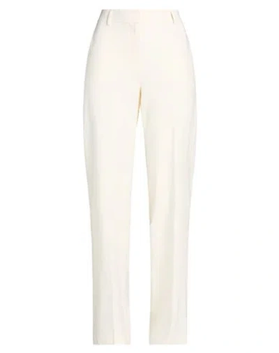 Pt Torino Woman Pants Ivory Size 4 Virgin Wool, Elastane In White