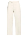 Pt Torino Woman Pants Ivory Size 8 Cotton, Elastane In White