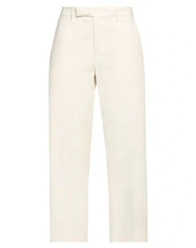 Pt Torino Woman Pants Ivory Size 8 Cotton, Elastane In White