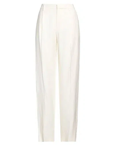 Pt Torino Woman Pants Ivory Size 10 Polyester In White