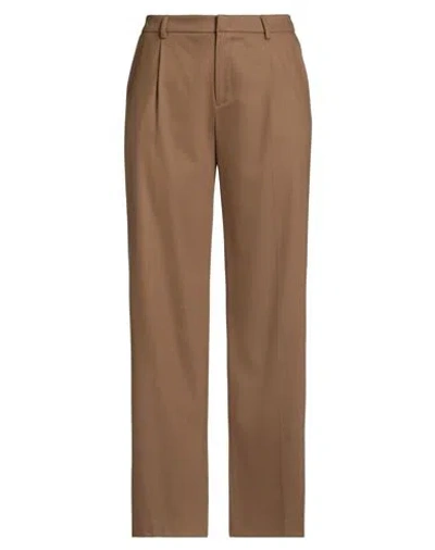 Pt Torino Woman Pants Khaki Size 10 Virgin Wool, Elastane In Sand