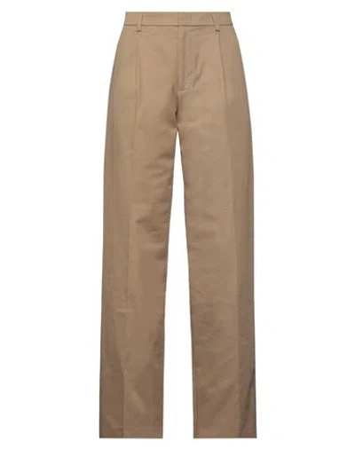 Pt Torino Woman Pants Khaki Size 6 Cotton, Elastane In Beige