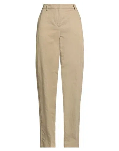 Pt Torino Woman Pants Khaki Size 6 Cotton, Linen In Multi