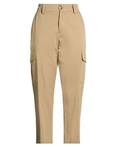 Pt Torino Woman Pants Khaki Size 8 Cotton, Linen In Brown