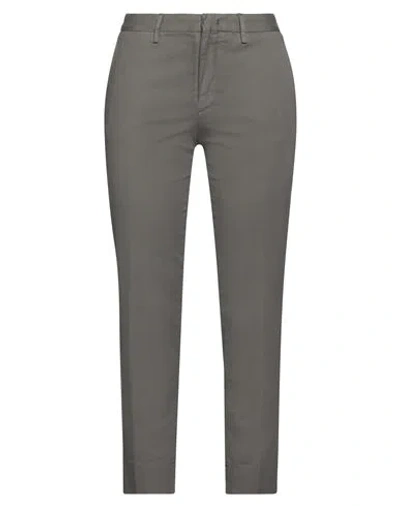 Pt Torino Woman Pants Lead Size 10 Cotton, Elastane In Grey