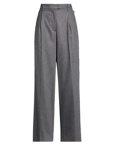Pt Torino Woman Pants Lead Size 8 Virgin Wool, Elastane In Gray