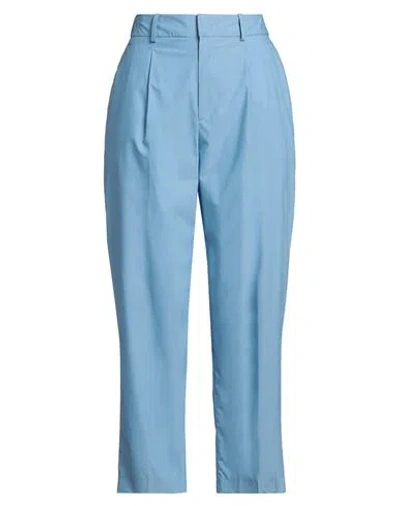 Pt Torino Woman Pants Light Blue Size 8 Cotton, Polyamide, Elastane