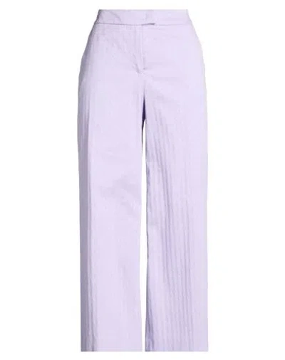 Pt Torino Woman Pants Lilac Size 6 Cotton In Purple