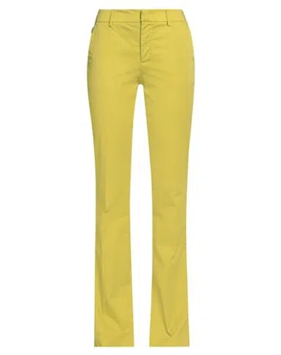 Pt Torino Woman Pants Lime Green Size 4 Cotton, Elastane