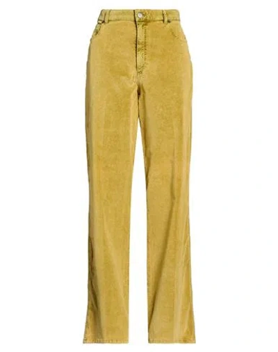 Pt Torino Woman Pants Marigold Size 31 Cotton, Lyocell, Elastane In Yellow