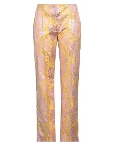 Pt Torino Woman Pants Marigold Size 6 Polyester, Acetate In Yellow