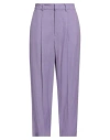 Pt Torino Woman Pants Mauve Size 4 Viscose, Linen In Purple