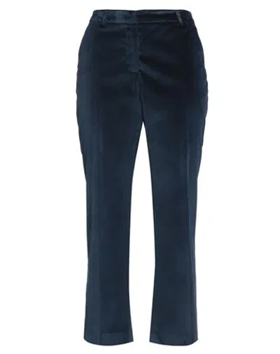 Pt Torino Woman Pants Midnight Blue Size 10 Cotton, Elastane