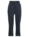 Pt Torino Woman Pants Midnight Blue Size 26 Cotton, Linen In Blue