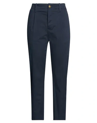Pt Torino Woman Pants Midnight Blue Size 4 Cotton, Elastane