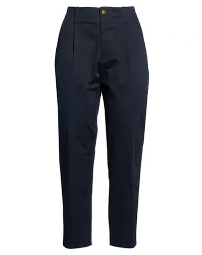 Pt Torino Woman Pants Midnight Blue Size 4 Cotton, Elastane