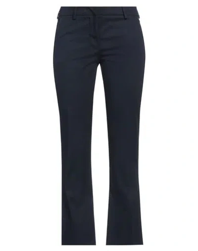 Pt Torino Woman Pants Midnight Blue Size 6 Cotton, Elastane In Blue