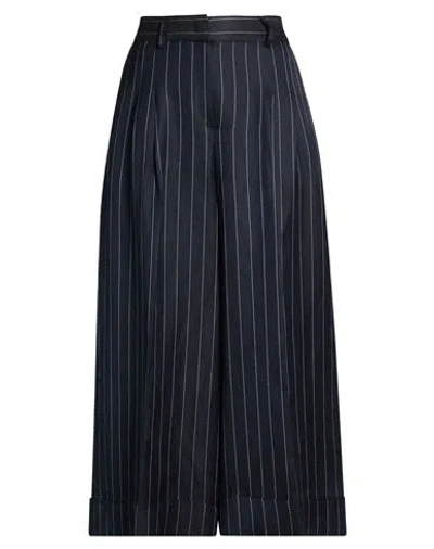 Pt Torino Woman Pants Midnight Blue Size 8 Linen, Acetate