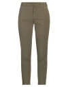 Pt Torino Woman Pants Military Green Size 10 Cotton, Elastane In Green