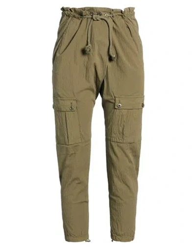 Pt Torino Woman Pants Military Green Size 6 Cotton, Elastane