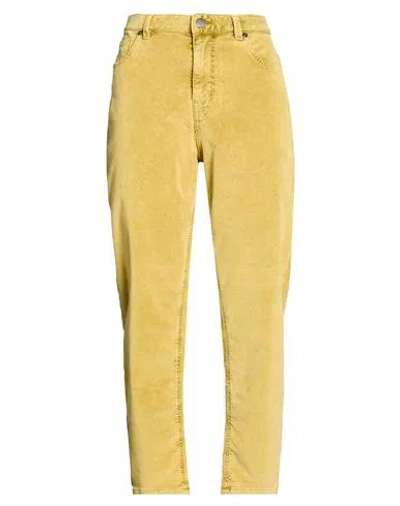 Pt Torino Woman Pants Mustard Size 28 Cotton, Lyocell, Elastane In Orange