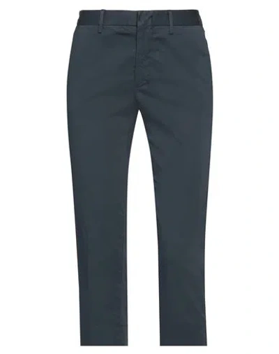Pt Torino Woman Pants Navy Size 2 Cotton, Elastane In Navy Blue