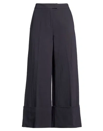 Pt Torino Woman Pants Navy Size 10 Viscose, Linen, Cotton In Black