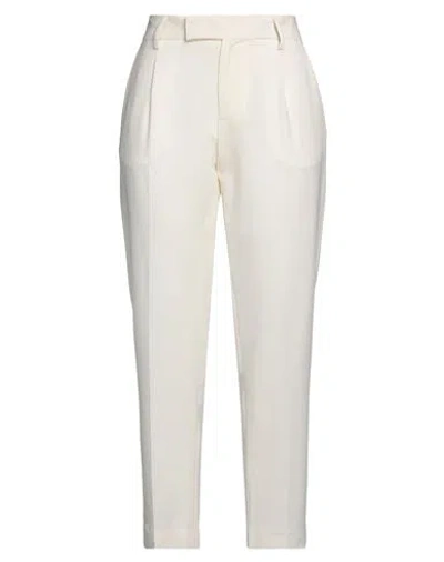 Pt Torino Woman Pants Off White Size 10 Polyester, Elastane