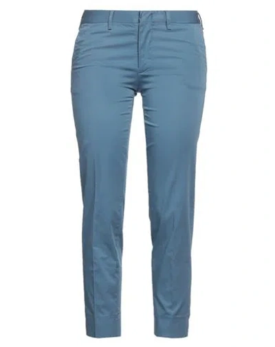Pt Torino Woman Pants Pastel Blue Size 4 Cotton, Elastane