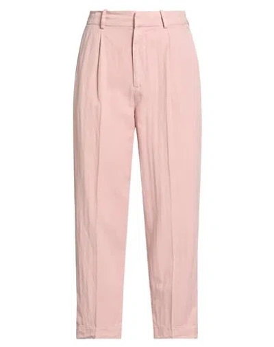 Pt Torino Woman Pants Pink Size 10 Lyocell, Linen, Cotton