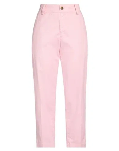 Pt Torino Woman Pants Pink Size 8 Cotton, Elastane