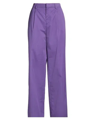 Pt Torino Woman Pants Purple Size 6 Cotton