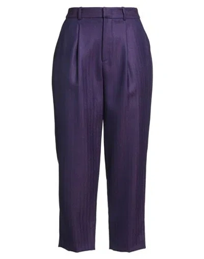Pt Torino Woman Pants Purple Size 8 Virgin Wool