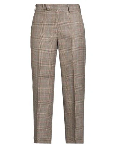 Pt Torino Woman Pants Sand Size 10 Virgin Wool In Brown