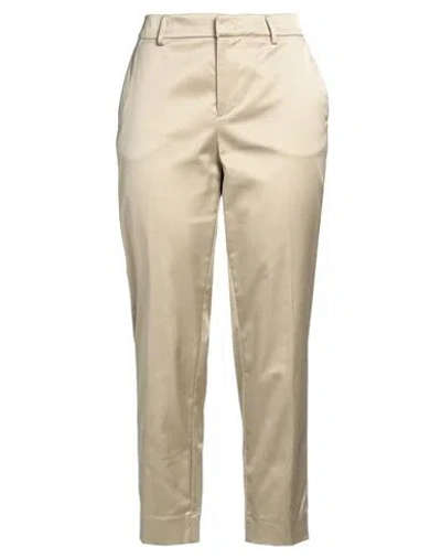 Pt Torino Woman Pants Sand Size 12 Cotton, Viscose, Elastane In Beige