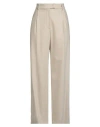 Pt Torino Woman Pants Sand Size 2 Virgin Wool, Cashmere, Elastane In Neutral