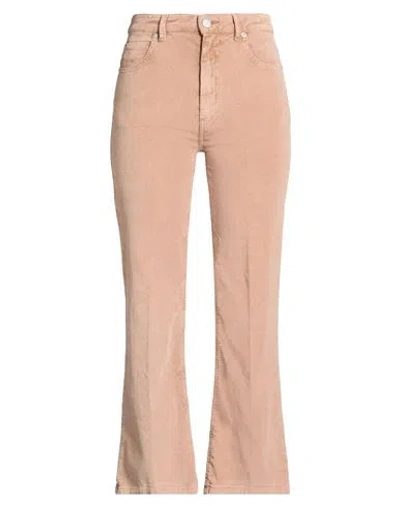 Pt Torino Woman Pants Sand Size 28 Cotton, Elastane In Animal Print