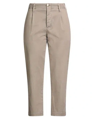Pt Torino Woman Pants Sand Size 8 Cotton, Elastane In Neutral